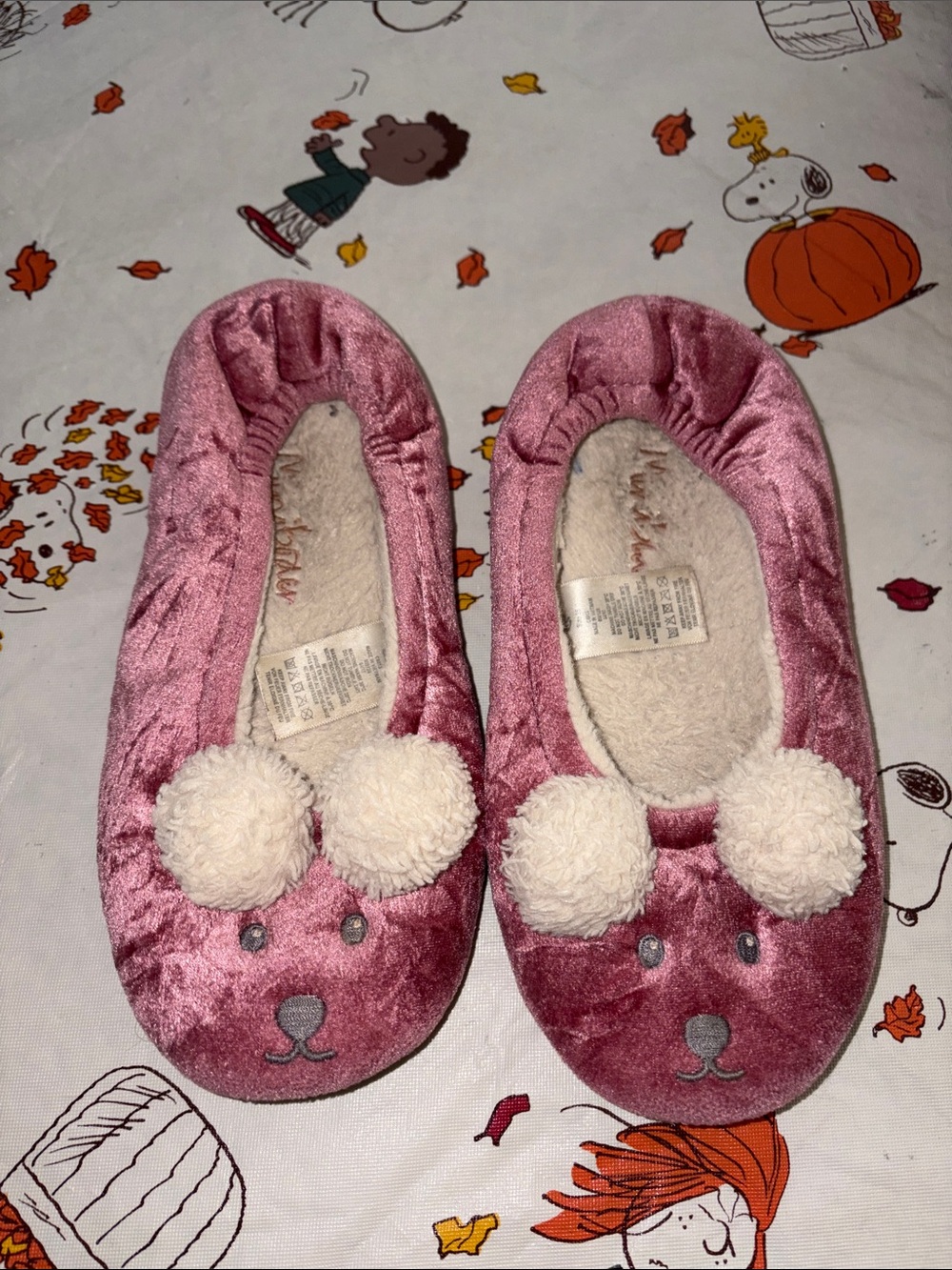 Mini boden velvet bear slippers 35